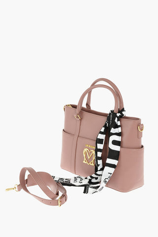 LOVE borsa tote in ecopelle con multi tasca e foulard