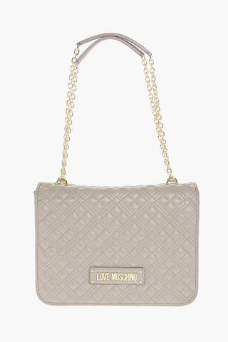 LOVE quilted faux leather shoulder bag