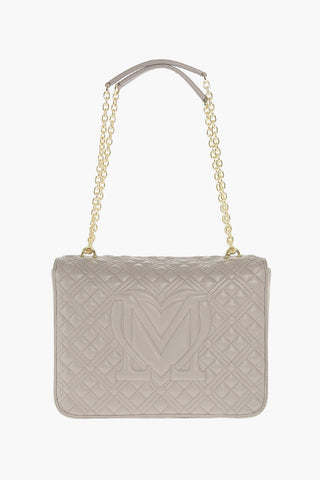 LOVE quilted faux leather shoulder bag