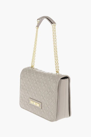 LOVE quilted faux leather shoulder bag