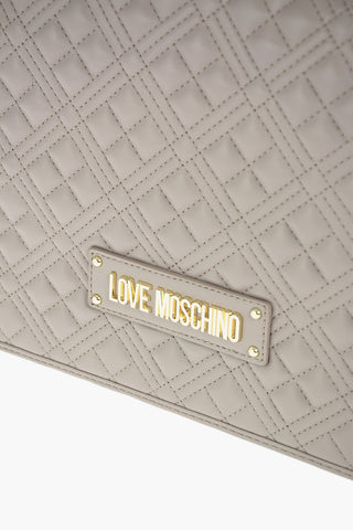 LOVE quilted faux leather shoulder bag