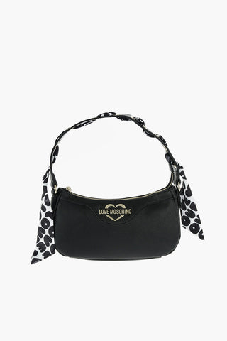 LOVE Mini-Baguette-Tasche aus Kunstleder mit geflochtenem Foulard