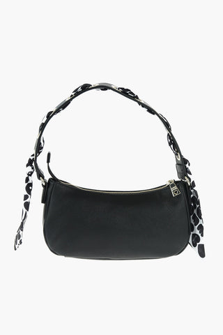 LOVE Mini-Baguette-Tasche aus Kunstleder mit geflochtenem Foulard