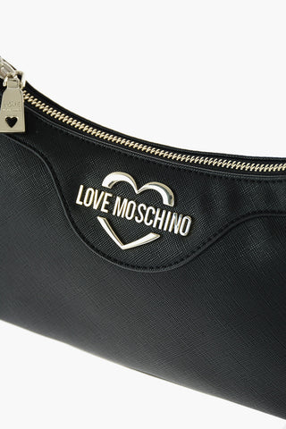 LOVE Faux Leather Mini Baguette Bag with Braided Scarf