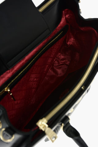 LOVE faux leather top handle bag with double zip and removable shoulder strap