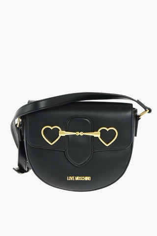 LOVE faux leather saddle bag with adjustable shoulder trap
