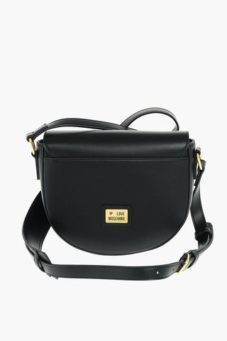 LOVE faux leather saddle bag with adjustable shoulder trap