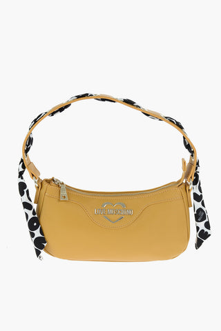 LOVE faux leather baguette bag with neckerchief