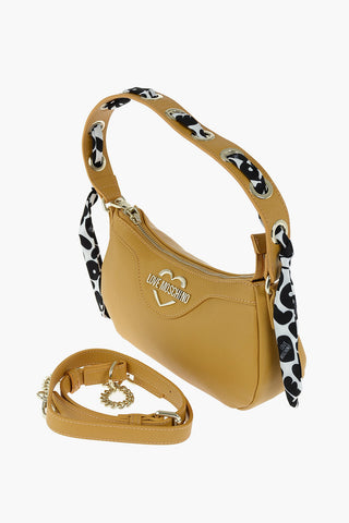 LOVE faux leather baguette bag with neckerchief