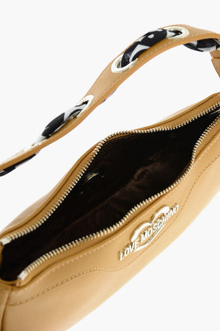 LOVE faux leather baguette bag with neckerchief