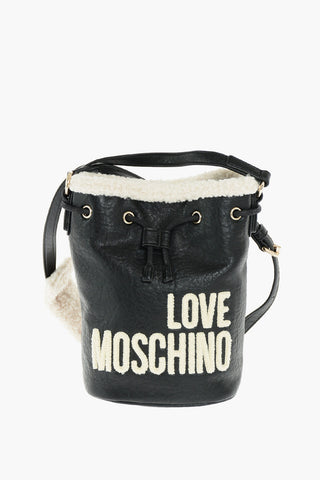 LOVE borsa secchiello con dettagli in ecopelliccia