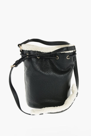 LOVE borsa secchiello con dettagli in ecopelliccia