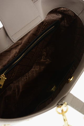 LOVE faux leather tote bag with studs