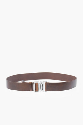40mm leather B-CLIC belt with snap buckle