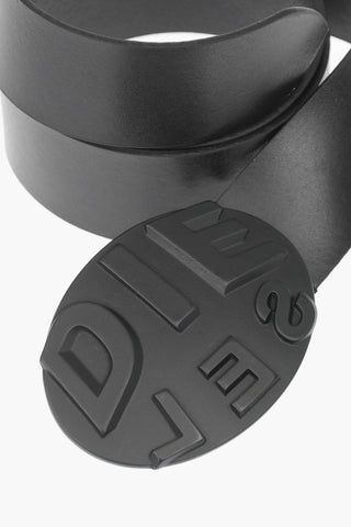 40mm leather B-METALROUND belt