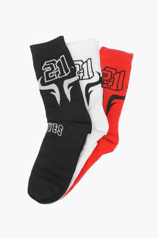 cotton stretch CL-RAY-THREEPACK set 3 pairs socks