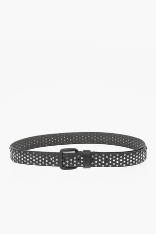 cintura B-GOUJONS in pelle con borchie 30mm