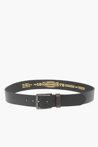 40mm leather MINO3 belt with buckle