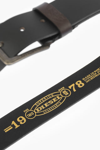 40mm leather MINO3 belt with buckle