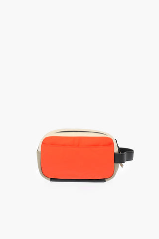 necessarie POUCHUR con doppia zip e manico in ecopelle