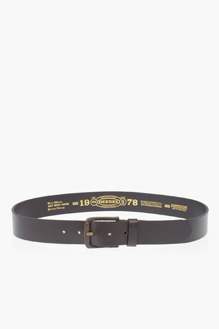 cintura MINO2 a tinta unita in pelle con fibbia 40mm