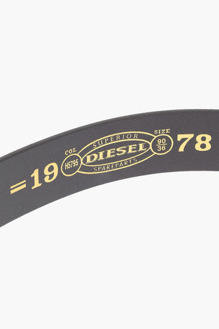 cintura MINO2 a tinta unita in pelle con fibbia 40mm