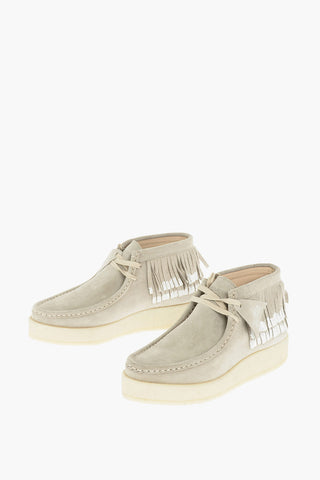 suede leather ARIADNE CRAFT wallabee boots with fringe
