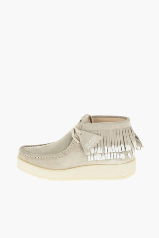suede leather ARIADNE CRAFT wallabee boots with fringe