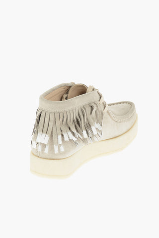 suede leather ARIADNE CRAFT wallabee boots with fringe