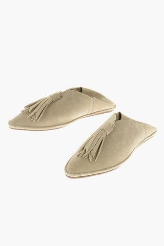 Suede leather Babouche with tassel