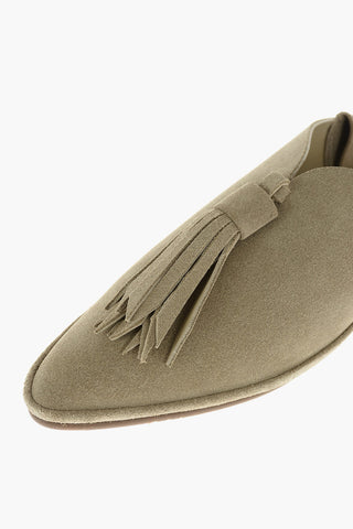 Suede leather Babouche with tassel