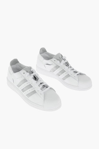 Leather SUPERSTAR MINIMALIST ICONS sneakers with laser cut details