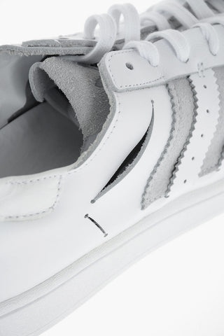Leather SUPERSTAR MINIMALIST ICONS sneakers with laser cut details