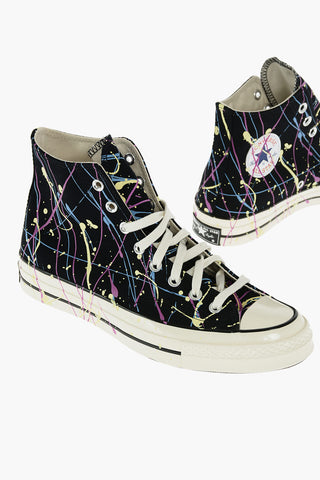 ALL STAR CHUCK TAYLOR sneakers alte in tessuto effetto verniciato