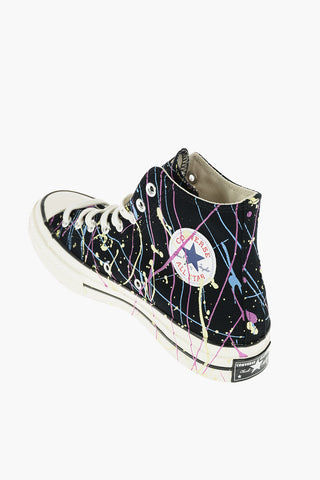 ALL STAR CHUCK TAYLOR sneakers alte in tessuto effetto verniciato