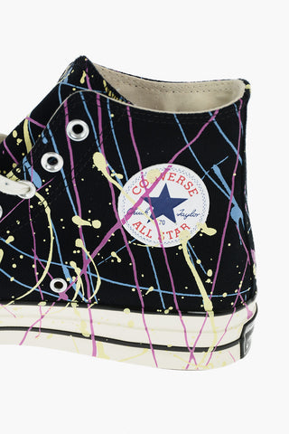 ALL STAR CHUCK TAYLOR sneakers alte in tessuto effetto verniciato