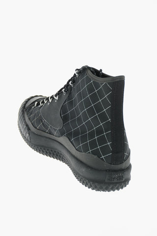 SLAMJAM Hohe Sneaker aus Textil mit Rautenmuster und Lurex-Details