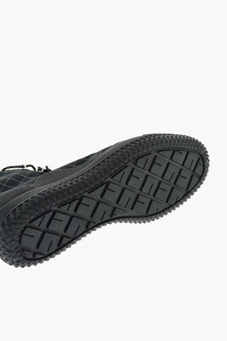 SLAMJAM Hohe Sneaker aus Textil mit Rautenmuster und Lurex-Details
