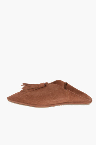 suede leather LUBNA babouches with tassel