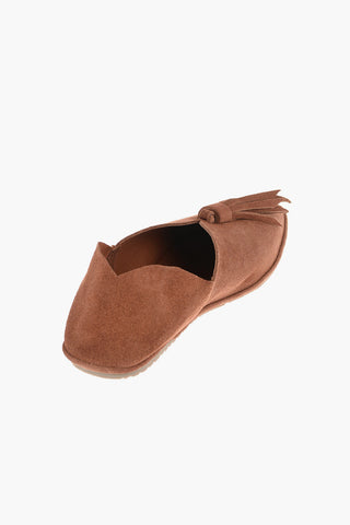suede leather LUBNA babouches with tassel