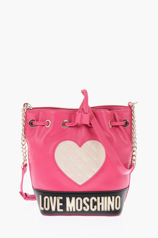 LOVE faux leather bucket bag