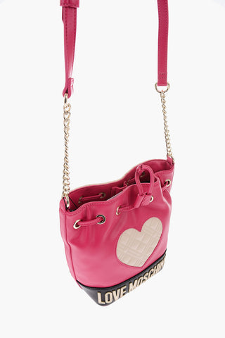 LOVE faux leather bucket bag