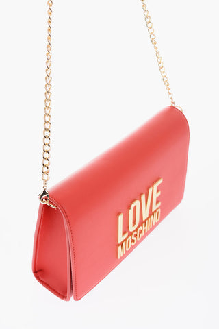 LOVE pochette in ecopelle con tracolla removibile