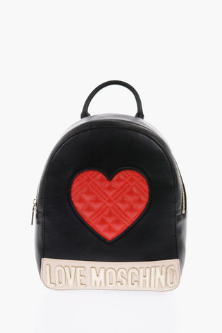 LOVE zaino in ecopelle con cuore trapuntato