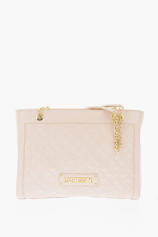 LOVE quilted faux leather shoulder bag