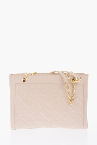 LOVE quilted faux leather shoulder bag