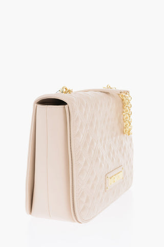 LOVE quilted faux leather shoulder bag
