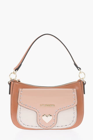 LOVE faux leather mini top handle bag with perfored details