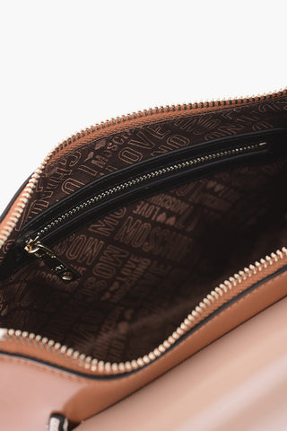 LOVE faux leather mini top handle bag with perfored details