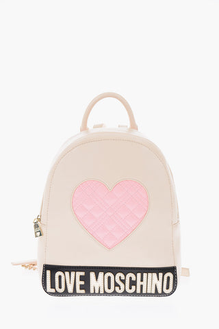 LOVE zaino in ecopelle con ricamo logo